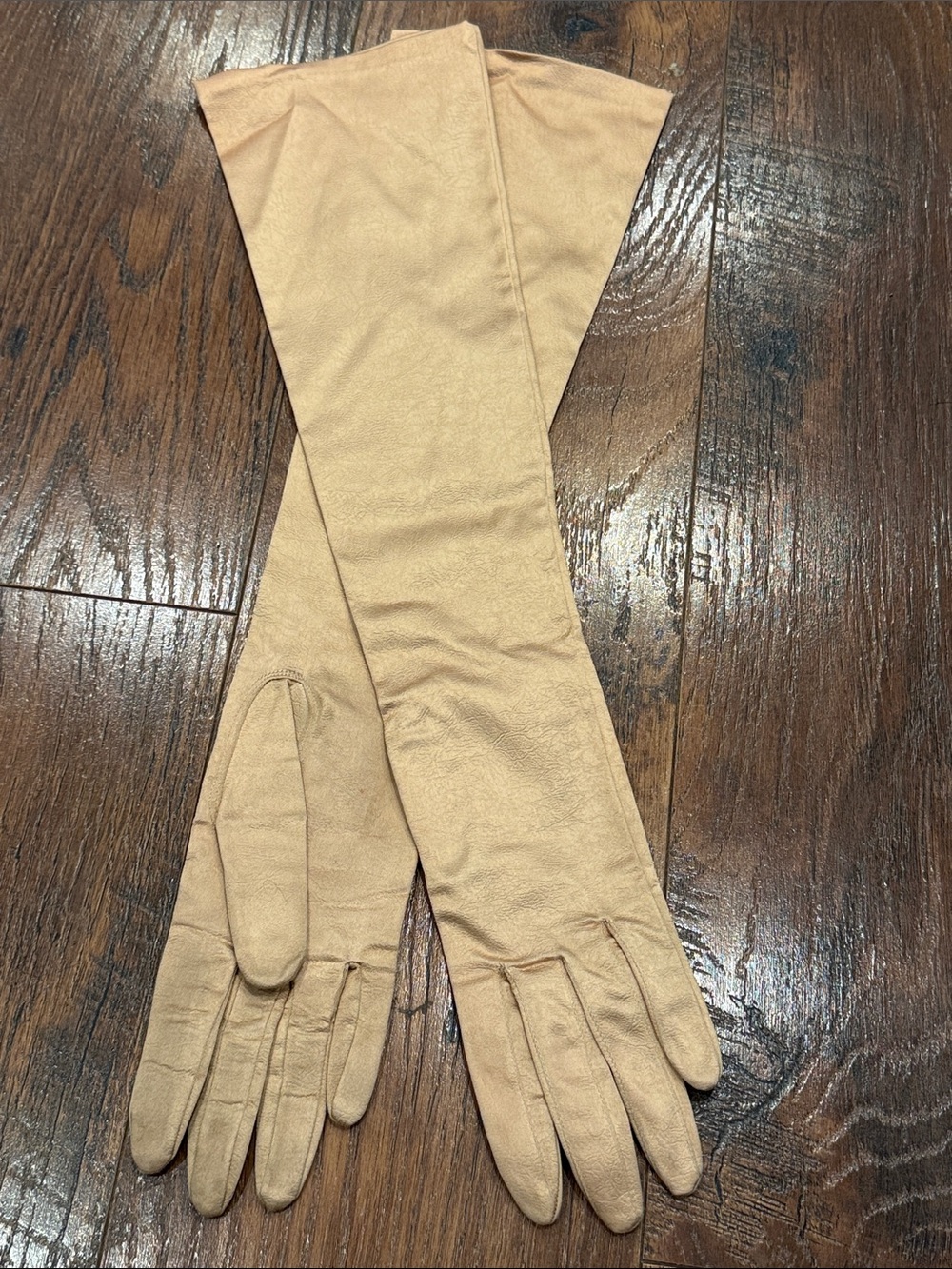 Long Women's Dress Gloves in Gold